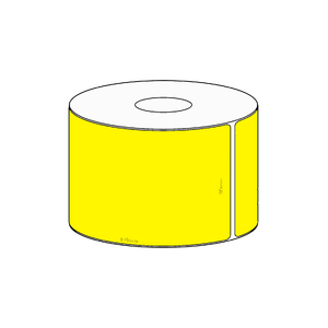 80x149mm Yellow Direct Thermal Permanent Label, 350 per roll, 38mm core