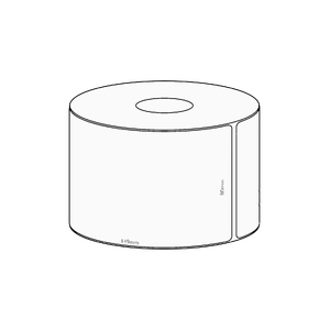 80x149mm Direct Thermal Permanent Label, 350 per roll, 38mm core