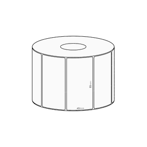 80x40mm Direct Thermal Permanent Label, 1150 per roll, 38mm core