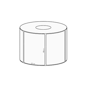 80x60mm Direct Thermal Permanent Label, 800 per roll, 38mm core