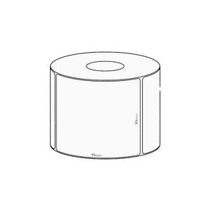 80x99mm Direct Thermal Permanent Label, 500 per roll, 38mm core