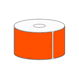 85x149mm Orange Direct Thermal Permanent Label, 350 per roll, 38mm core