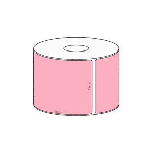 85x225mm Pink Direct Thermal Permanent Label, 200 per roll, 38mm core