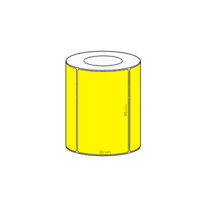 85x55mm Yellow Direct Thermal Permanent Label, 850 per roll, 38mm core