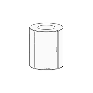 85x55mm Direct Thermal Permanent Label, 850 per roll, 38mm core