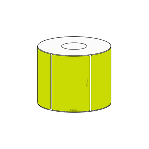 85x60mm Green Direct Thermal Permanent Label, 800 per roll, 38mm core