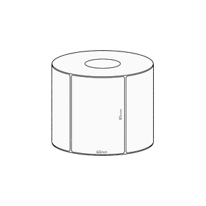 85x60mm Direct Thermal Permanent Label, 800 per roll, 38mm core