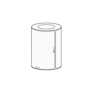 88x73mm Direct Thermal Permanent Label, 650 per roll, 38mm core