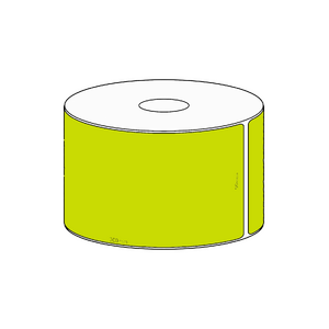 90x200mm Green Direct Thermal Permanent Label, 250 per roll, 38mm core