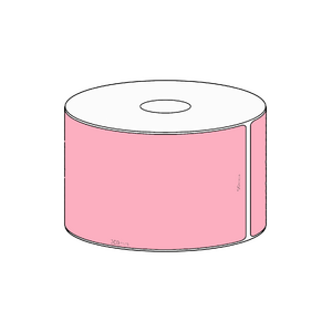 90x200mm Pink Direct Thermal Permanent Label, 250 per roll, 38mm core