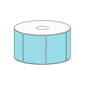 90x73mm Blue Direct Thermal Permanent Label, 650 per roll, 38mm core