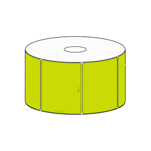 90x73mm Green Direct Thermal Permanent Label, 650 per roll, 38mm core