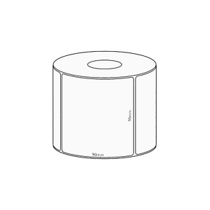 90x90mm Direct Thermal Permanent Label, 550 per roll, 38mm core