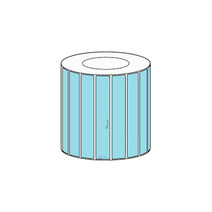 92x11mm Blue Direct Thermal Permanent Label, 3550 per roll, 38mm core