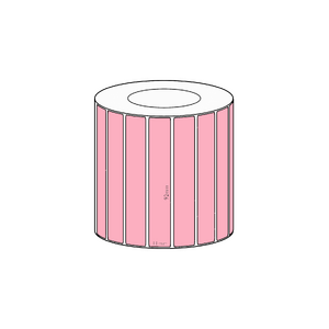 92x11mm Pink Direct Thermal Permanent Label, 3550 per roll, 38mm core