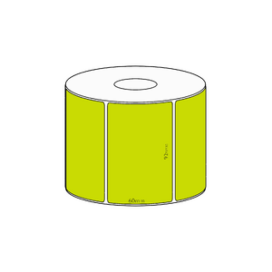 92x60mm Green Direct Thermal Permanent Label, 800 per roll, 38mm core