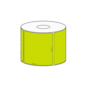 95x95mm Green Direct Thermal Permanent Label, 500 per roll, 38mm core