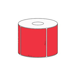 95x95mm Red Direct Thermal Permanent Label, 500 per roll, 38mm core