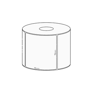 95x95mm Direct Thermal Permanent Label, 500 per roll, 38mm core