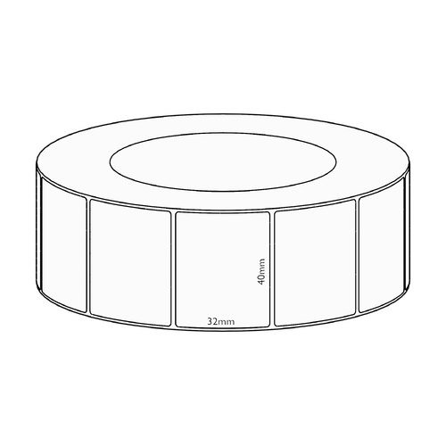 40x32mm Transfer Permanent Label, 4300 per roll, 76mm core