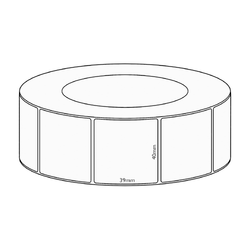 40x39mm Transfer Permanent Label, 3550 per roll, 76mm core