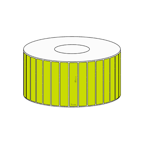 49x9mm Green Direct Thermal Permanent Label, 4150 per roll, 38mm core