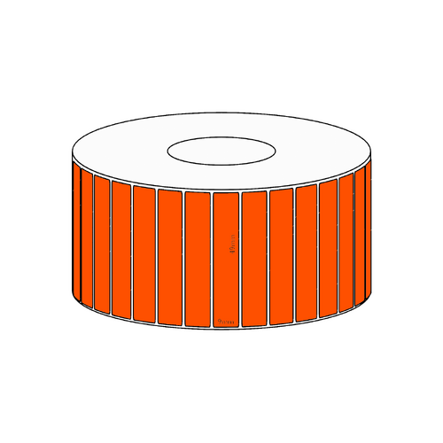 49x9mm Orange Direct Thermal Permanent Label, 4150 per roll, 38mm core