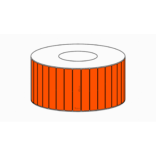 49x9mm Orange Direct Thermal Permanent Label, 12500 per roll, 76mm core