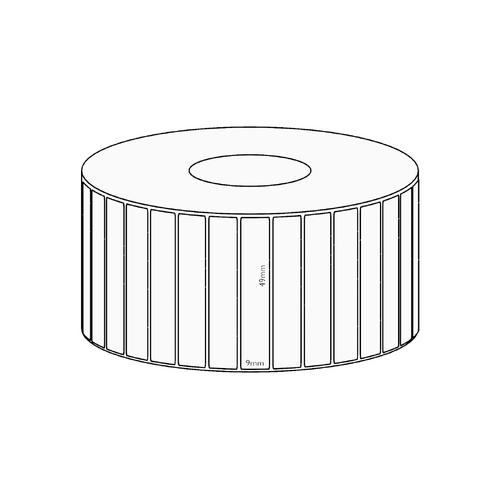 49x9mm Transfer Permanent Label, 4150 per roll, 38mm core