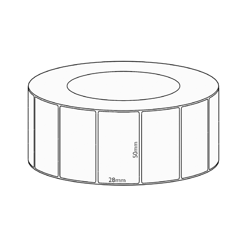 50x28mm Transfer Permanent Label, 4850 per roll, 76mm core