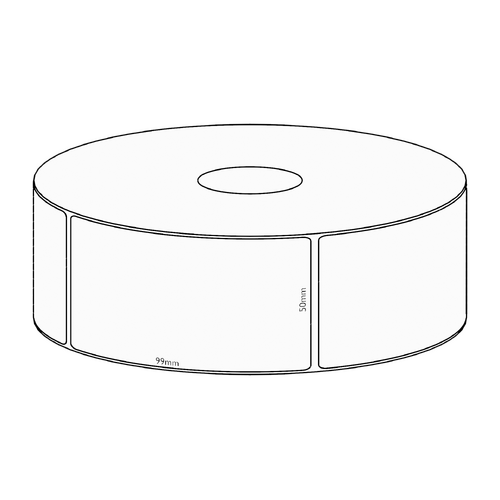 50x99mm Transfer Permanent Label, 1450 per roll, 76mm core - Thermal Labels