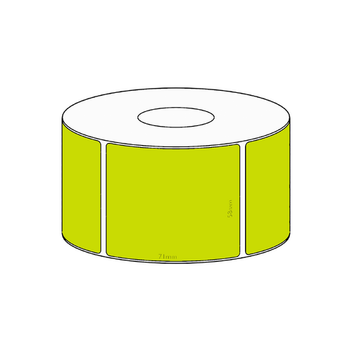 58x71mm Green Direct Thermal Permanent Label, 700 per roll, 38mm core