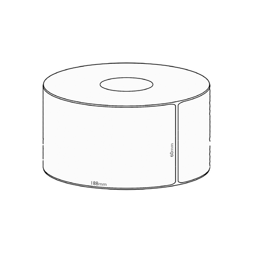 60x188mm Transfer Permanent Label, 800 per roll, 76mm core - Thermal Labels