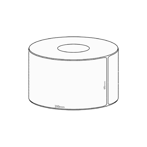 60x200mm Transfer Permanent Label, 750 per roll, 76mm core