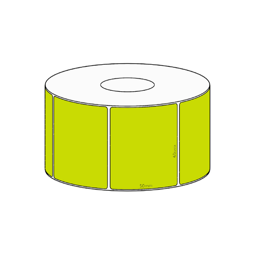 60x50mm Green Direct Thermal Permanent Label, 950 per roll, 38mm core