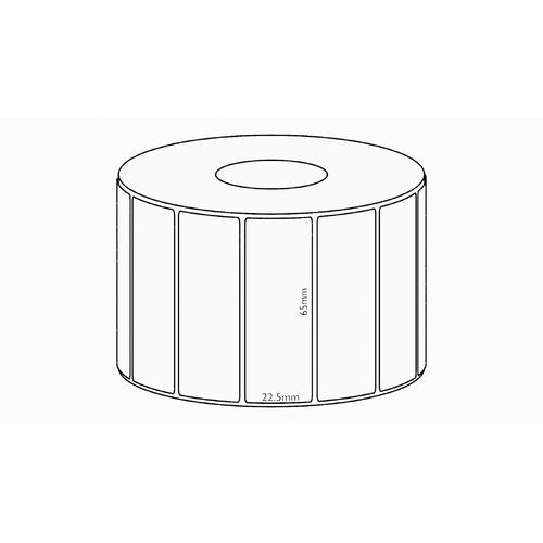 65x22.5mm Transfer Permanent Label, 1950 per roll, 38mm core