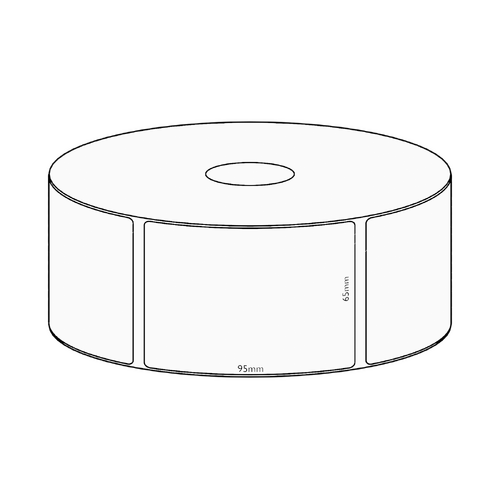 65x95mm Direct Thermal Permanent Label 500 Per Roll 38mm Core Thermal Labels 1365