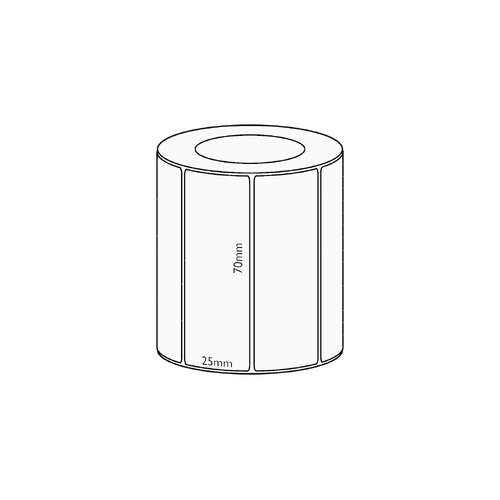 70x25mm Transfer Permanent Label, 1800 per roll, 38mm core