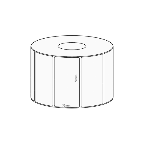 70x35mm Transfer Permanent Label, 1300 per roll, 38mm core