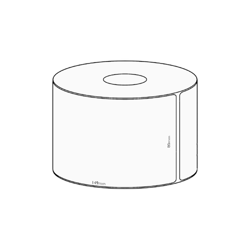 80x149mm Direct Thermal Permanent Label, 350 per roll, 38mm core