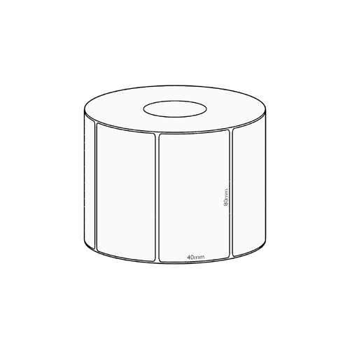 80x45mm Direct Thermal Permanent Label, 1050 per roll, 38mm core