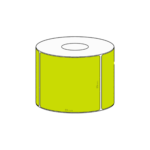 80x99mm Green Direct Thermal Permanent Label, 500 per roll, 38mm core