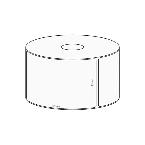 85x149mm Direct Thermal Permanent Label, 350 per roll, 38mm core