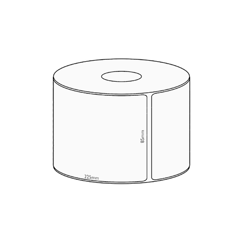 85x225mm Direct Thermal Permanent Label, 200 per roll, 38mm core