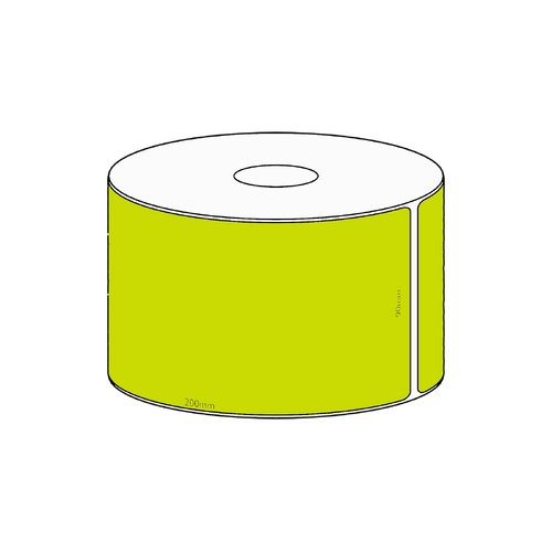 90x200mm Green Direct Thermal Permanent Label, 250 per roll, 38mm core