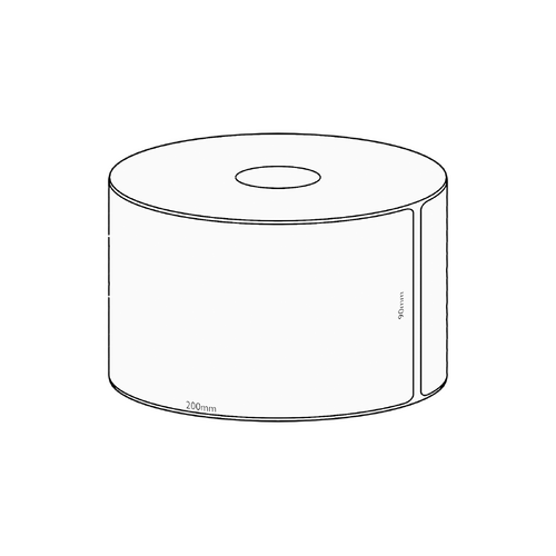 90x200mm Direct Thermal Permanent Label, 250 per roll, 38mm core